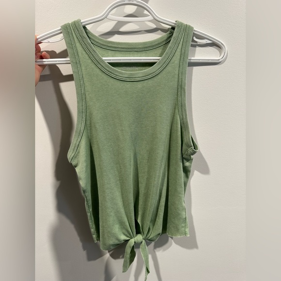 Aerie Ribbed Tie Front Tank - Picture 6 of 6